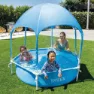 Intex Stahl Runder Aufstellpool Mit Überdachung 183cm, Blue, 700L