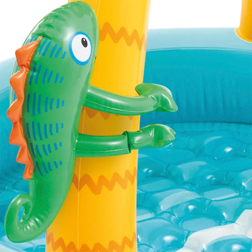 Intex Tropischer Aufblasbarer Pool Mit Sonnensegel Gepolstertem Boden Und Aufblasbaren Tieren 102 Cm, Multicolor, One Size Intex Tropischer Aufblasbarer Pool Mit Sonnensegel Gepolstertem Boden Und Aufblasbaren Tieren 102 Cm, Multicolor, One Size