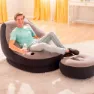 Intex Ultra Lounge Sessel Mit Fußstütze, Grey, 99 x 130 x 76cm / 64 x 28cm