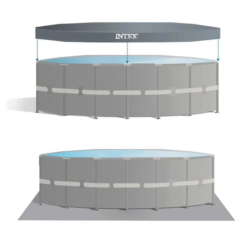 Intex Ultra Xtr 488x122 Cm Stahl Runder Aufstellpool, Grey / blue, 19156L