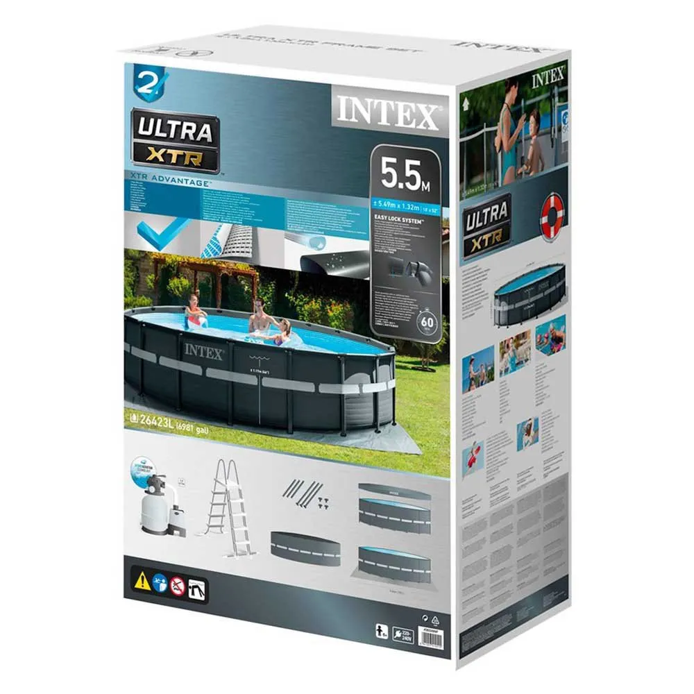 Intex Ultra Xtr 549x132 Cm Stahl Runder Aufstellpool unisex, Grey / blue, 26330L