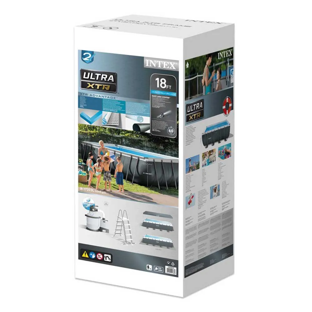 Intex Ultra Xtr 549x274x132 Cm Stahl Rechteckiger Aufstellpool Mit Rahmen, Grey / blue, 17203L Intex Ultra Xtr 549x274x132 Cm Stahl Rechteckiger Aufstellpool Mit Rahmen, Grey / blue, 17203L