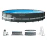 Intex Ultra Xtr 610x122 Cm Stahl Runder Aufstellpool, Grey / blue, 30079L