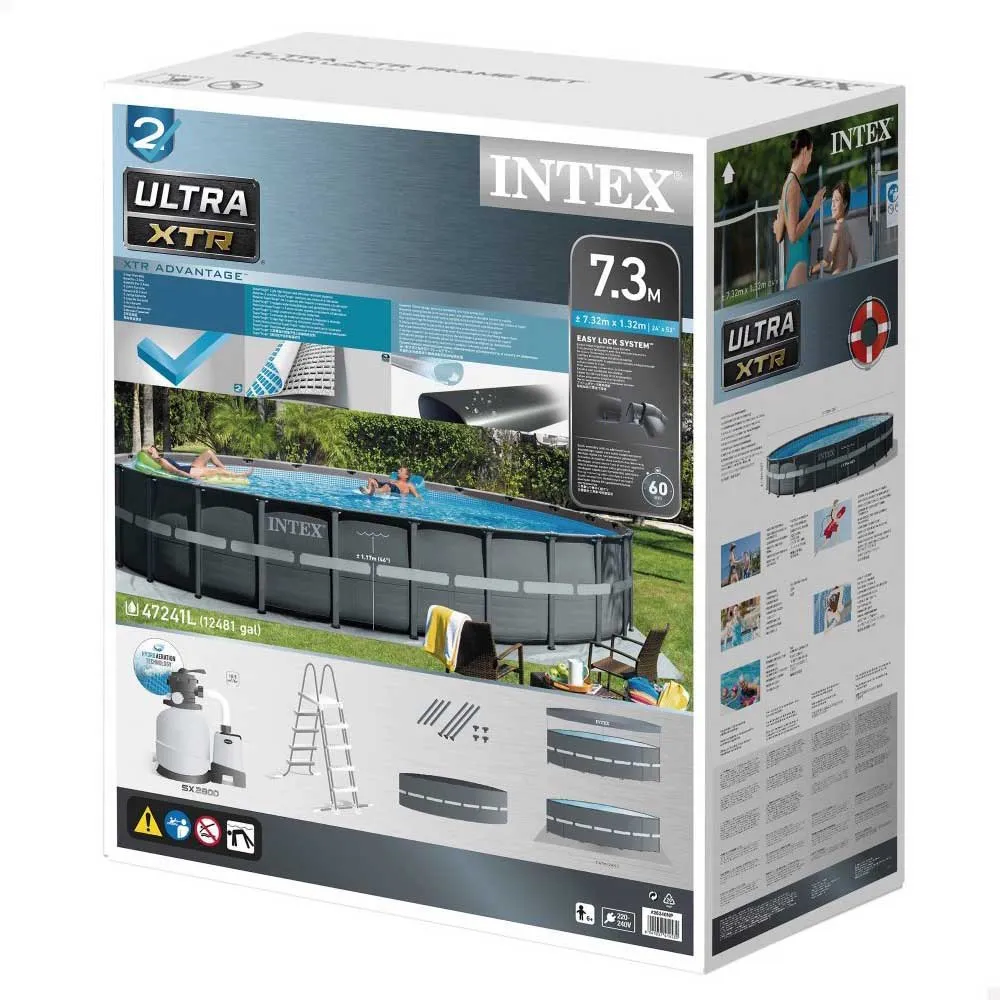 Intex Ultra Xtr 732x132 Cm Stahl Runder Aufstellpool unisex, Grey / blue, 47241L Intex Ultra Xtr 732x132 Cm Stahl Runder Aufstellpool unisex, Grey / blue, 47241L