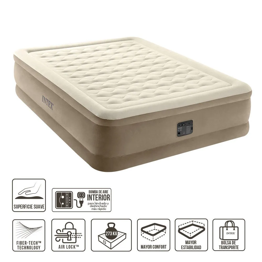 Intex Ultraweiches Queen-size-luftbett, Beige, One Size Intex Ultraweiches Queen-size-luftbett, Beige, One Size