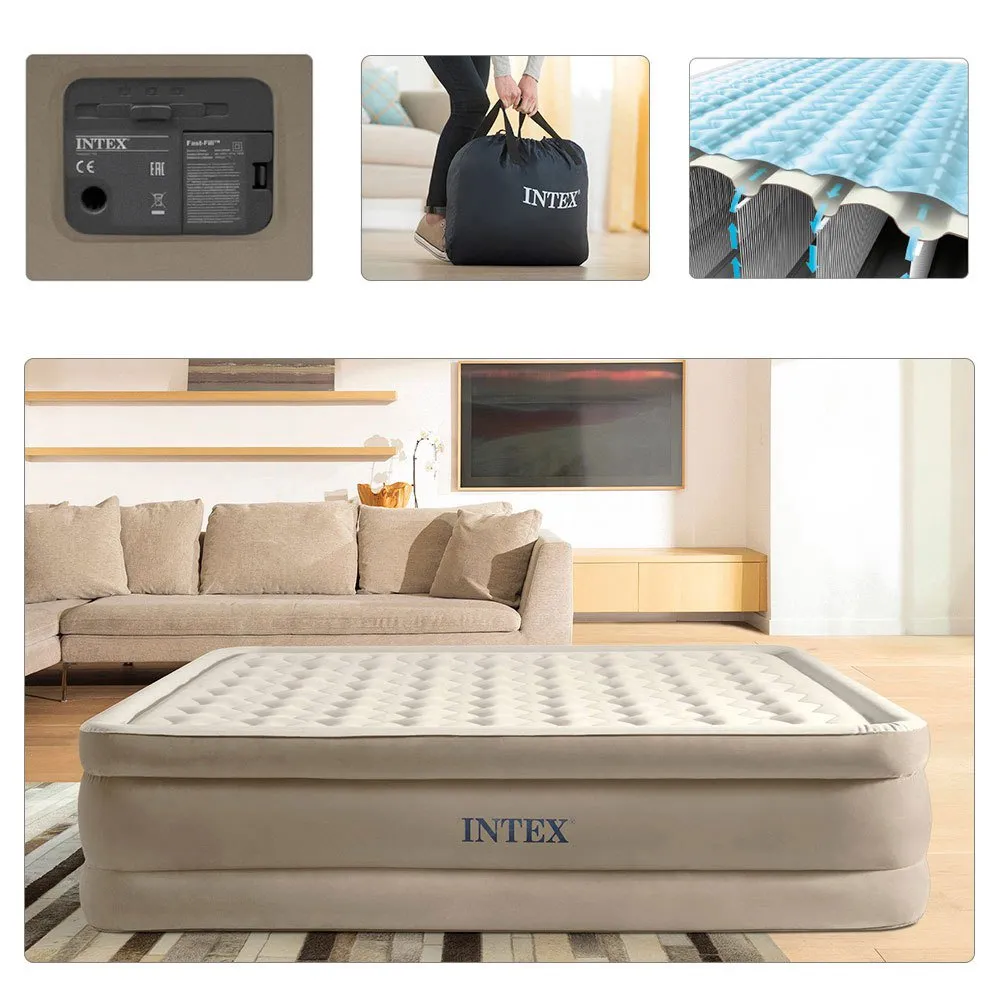 Intex Ultraweiches Queen-size-luftbett, Beige, One Size Intex Ultraweiches Queen-size-luftbett, Beige, One Size