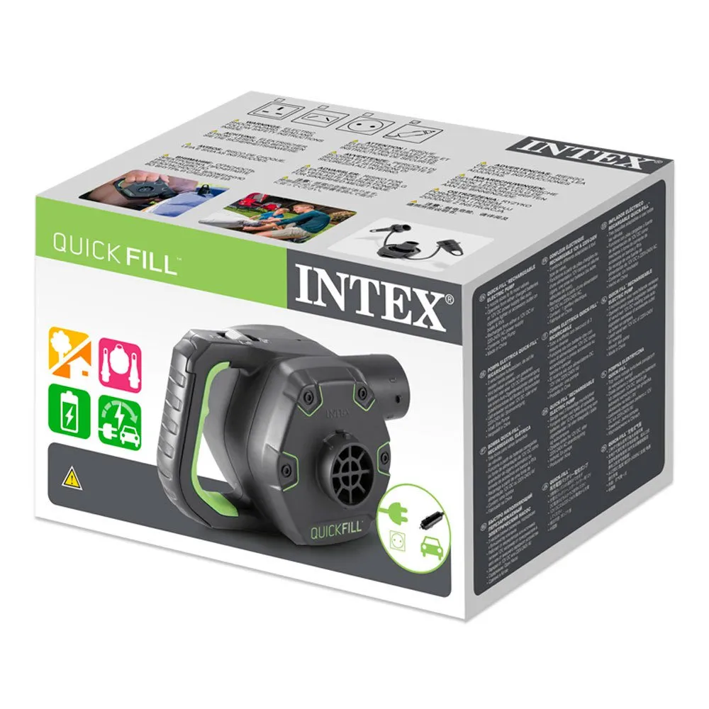 Intex Wiederaufladbare Elektrische Luftpumpe Mit Adapter, Black, One Size Intex Wiederaufladbare Elektrische Luftpumpe Mit Adapter, Black, One Size