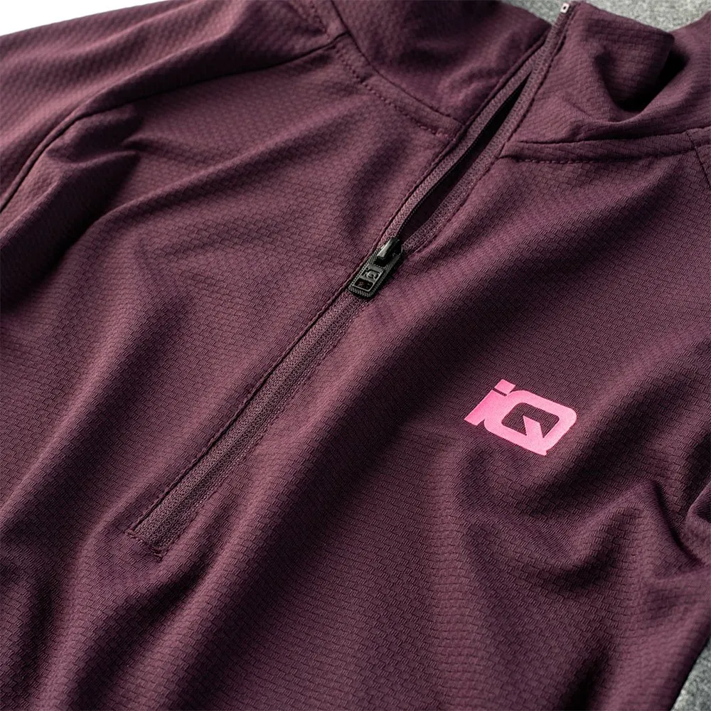 IQ Immo Fleece Mit Halbem Reißverschluss female, Potent purple / dark grey melange IQ Immo Fleece Mit Halbem Reißverschluss female, Potent purple / dark grey melange