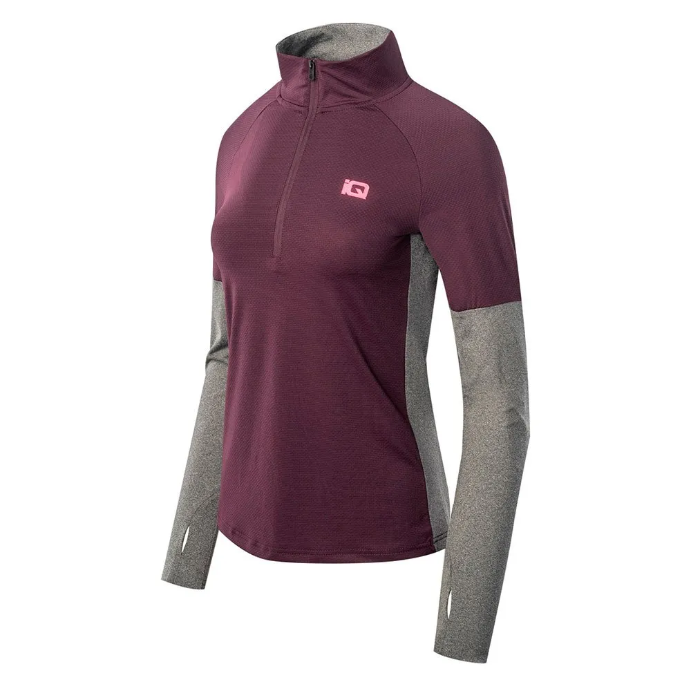 IQ Immo Fleece Mit Halbem Reißverschluss female, Potent purple / dark grey melange IQ Immo Fleece Mit Halbem Reißverschluss female, Potent purple / dark grey melange