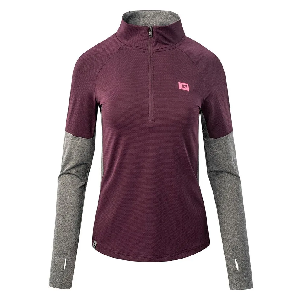IQ Immo Fleece Mit Halbem Reißverschluss female, Potent purple / dark grey melange IQ Immo Fleece Mit Halbem Reißverschluss female, Potent purple / dark grey melange