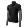 IQ Immo Halbreißverschluss-langarm-t-shirt male, Black / grey melange
