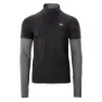 IQ Immo Halbreißverschluss-langarm-t-shirt male, Black / grey melange