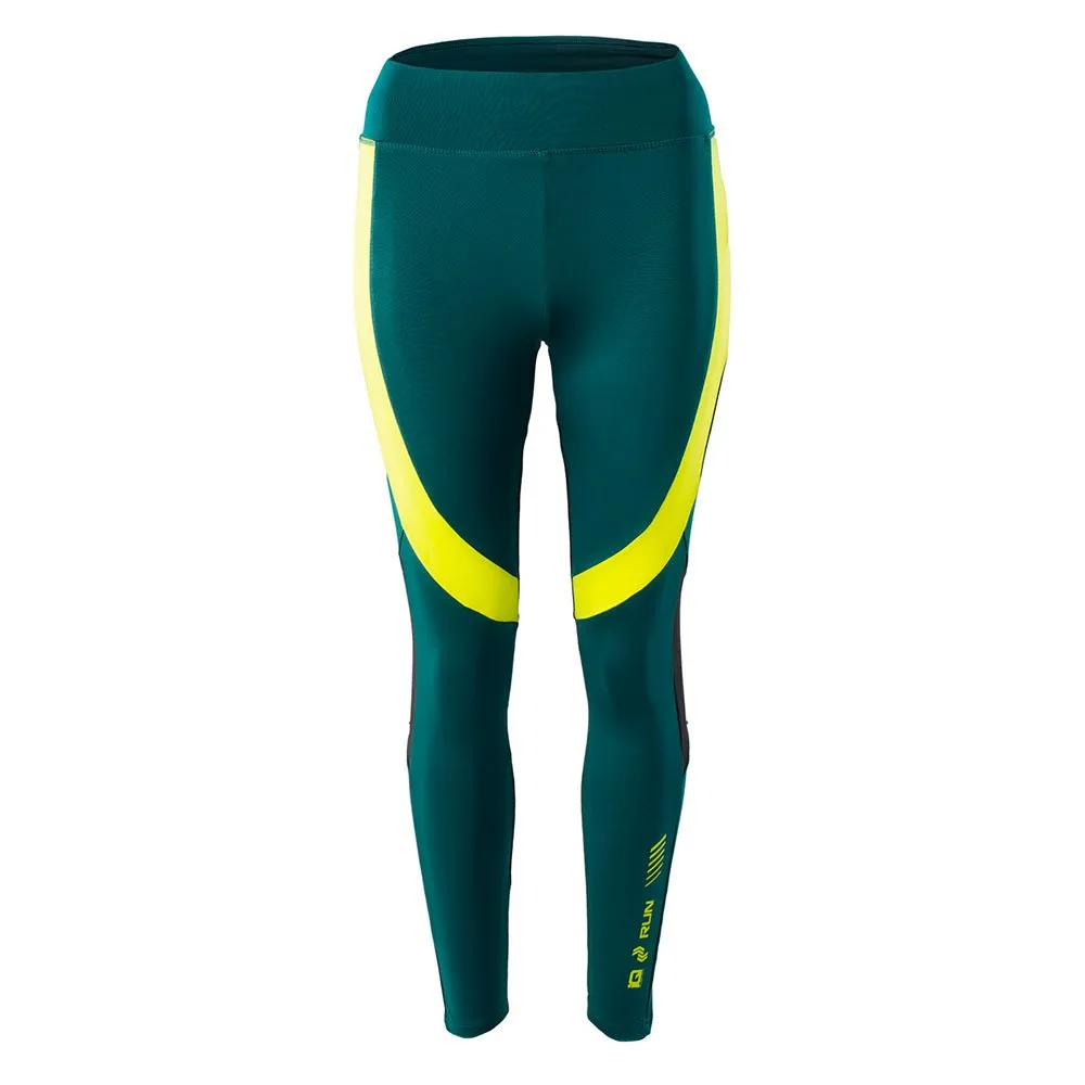 IQ Luna Leggings female, Deep teal / acid lime