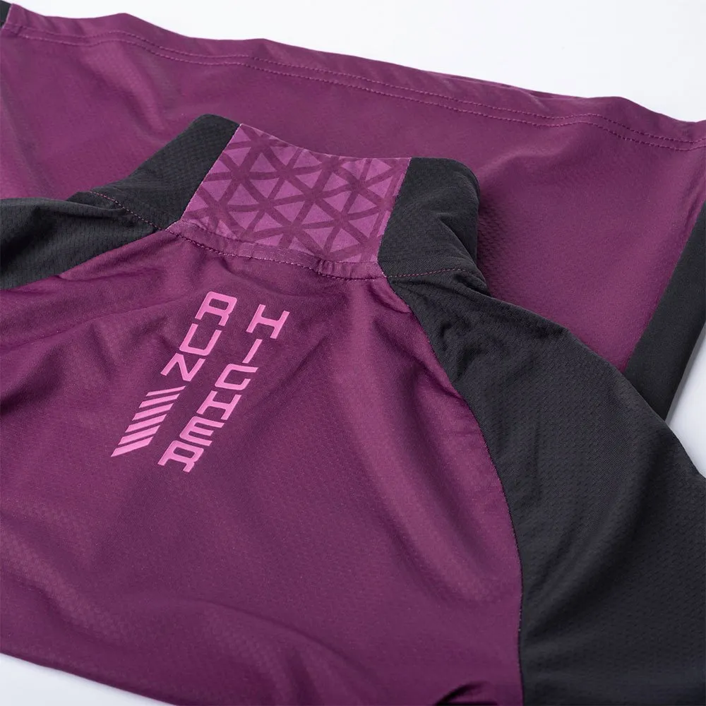 IQ Rimmo Halbreißverschluss-langarm-t-shirt female, Black / dark purple