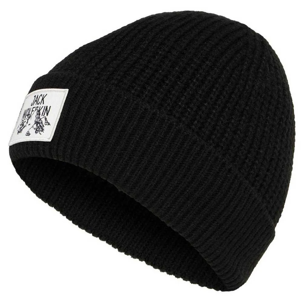 Jack Wolfskin Badge Mütze, Black