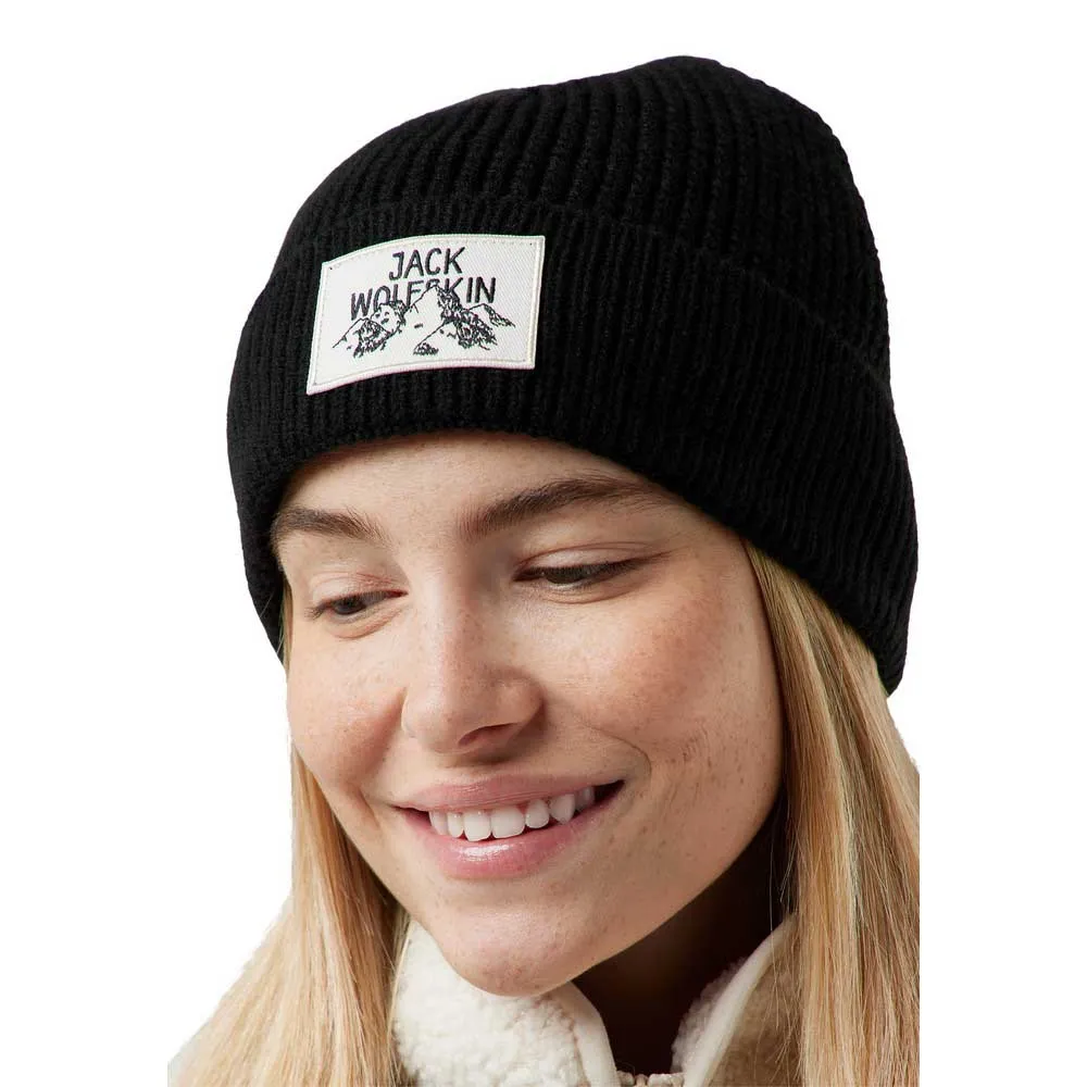 Jack Wolfskin Badge Mütze, Black