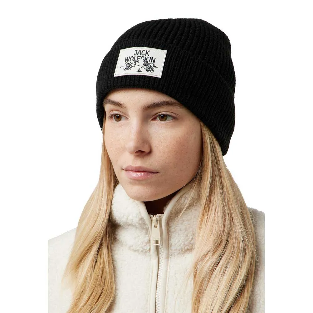 Jack Wolfskin Badge Mütze, Black