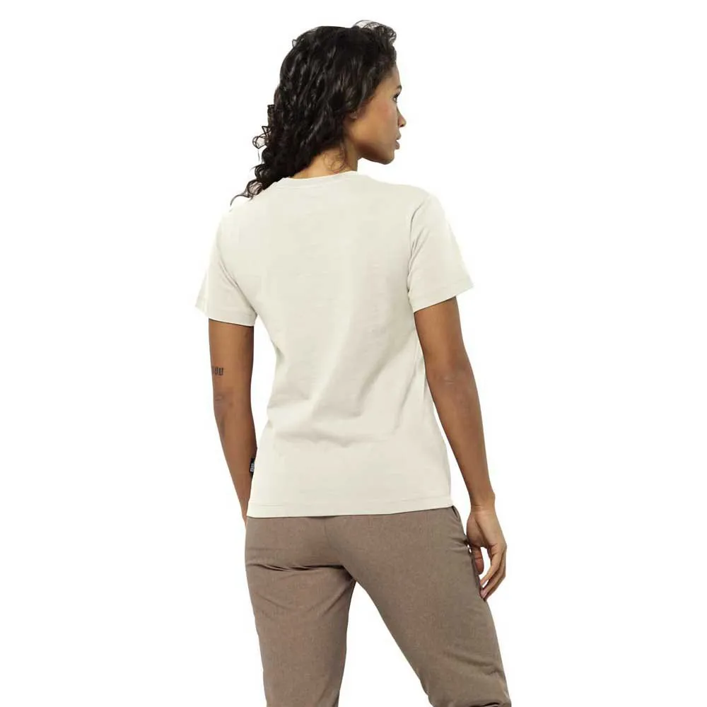 Jack Wolfskin Camping Love Kurzarm-t-shirt, Cotton white Jack Wolfskin Camping Love Kurzarm-t-shirt, Cotton white