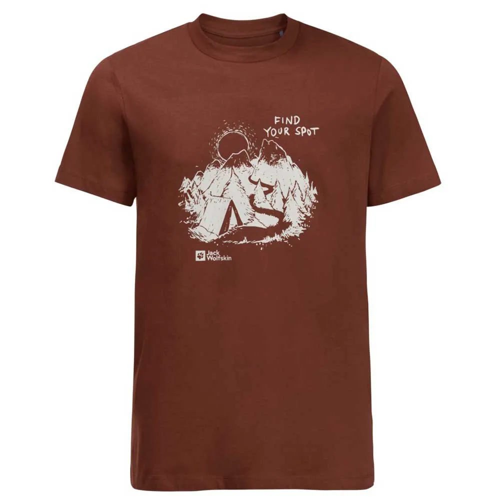 Jack Wolfskin Find Your Spot Kurzarm-t-shirt, Carmine Jack Wolfskin Find Your Spot Kurzarm-t-shirt, Carmine