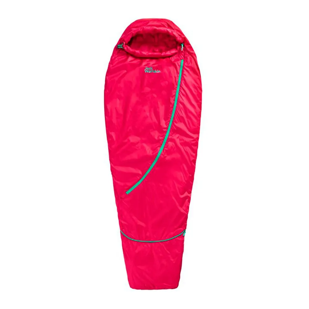 Jack Wolfskin Grow Up Dreamer Schlafsack, Pink dahlia, Left Jack Wolfskin Grow Up Dreamer Schlafsack, Pink dahlia, Left