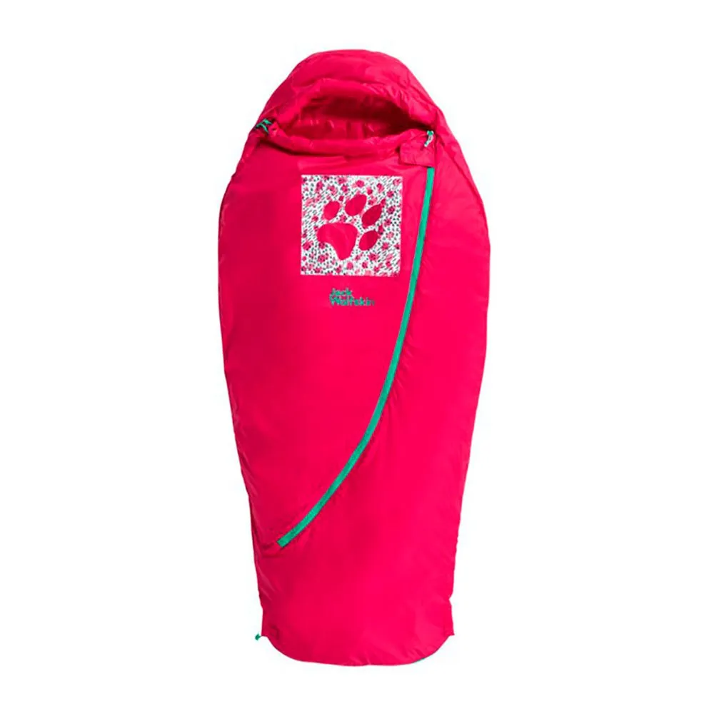 Jack Wolfskin Grow Up Dreamer Schlafsack, Pink dahlia, Left Jack Wolfskin Grow Up Dreamer Schlafsack, Pink dahlia, Left