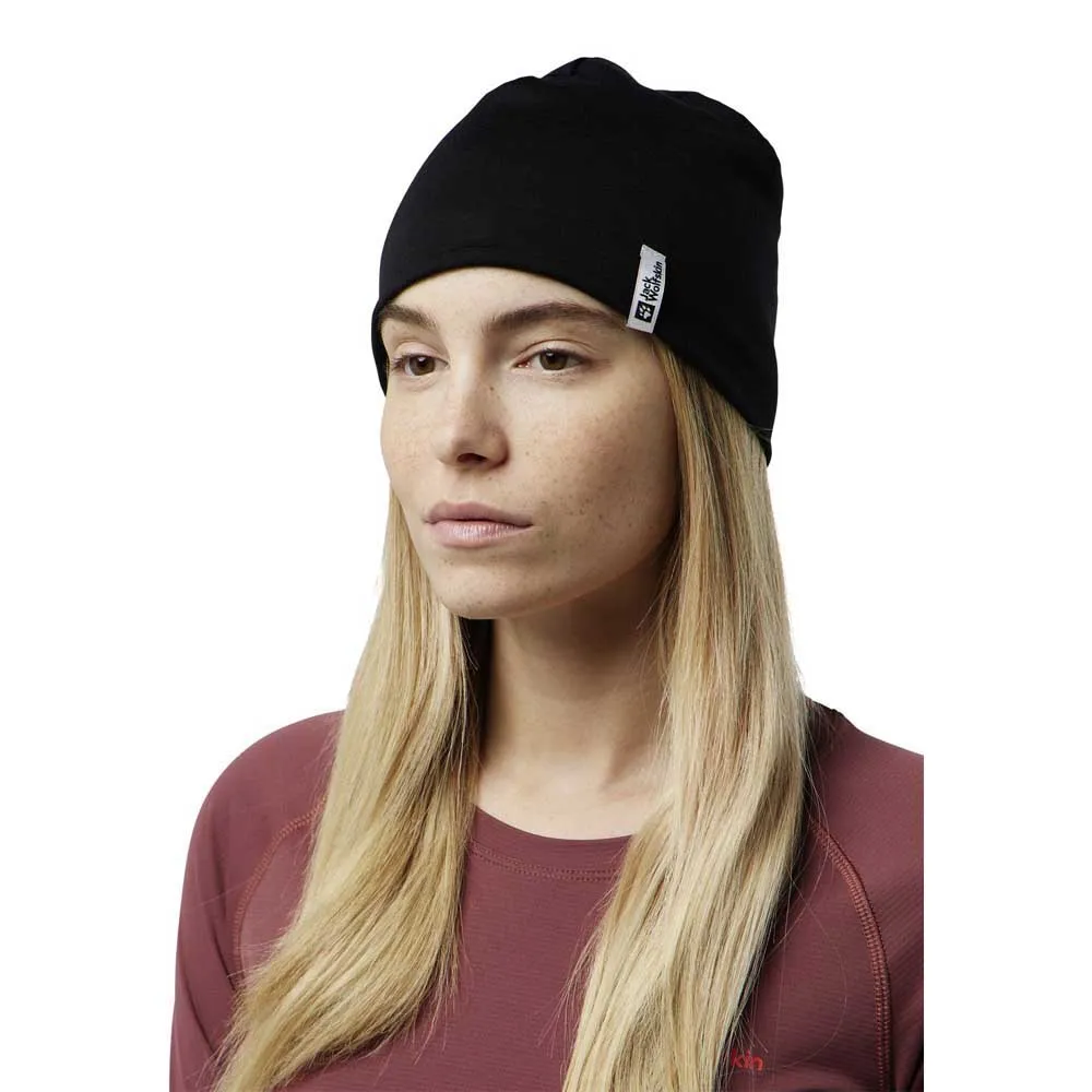 Jack Wolfskin Merino Mütze, Black