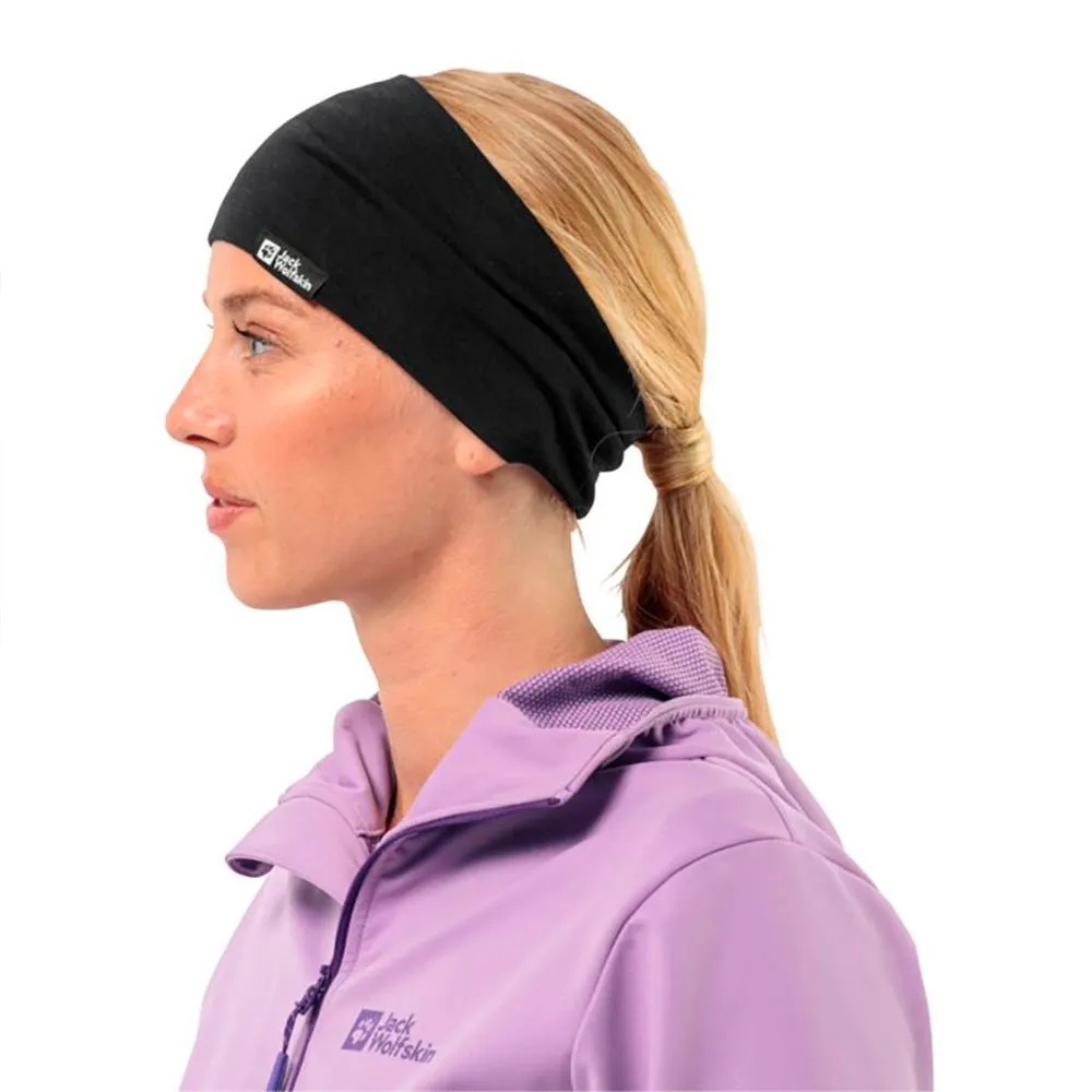 Jack Wolfskin Merino Stirnband male, Black Jack Wolfskin Merino Stirnband male, Black