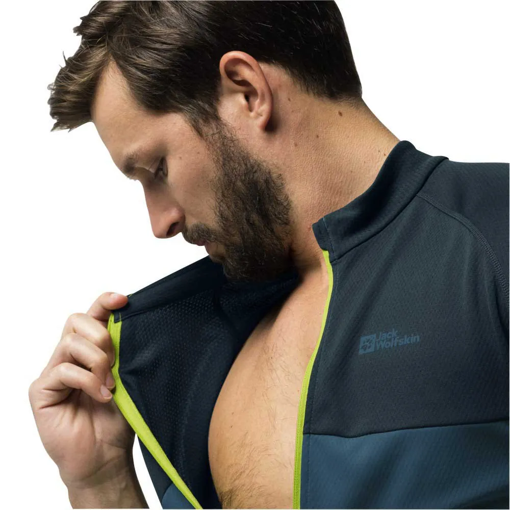 Jack Wolfskin Morobbia Fz Kurzarm-t-shirt, Blue daze