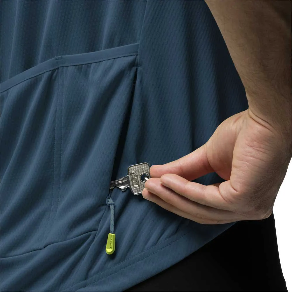 Jack Wolfskin Morobbia Fz Kurzarm-t-shirt, Blue daze