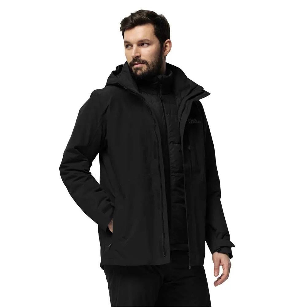 Jack Wolfskin Romberg 3in1 Jacke, Black Jack Wolfskin Romberg 3in1 Jacke, Black