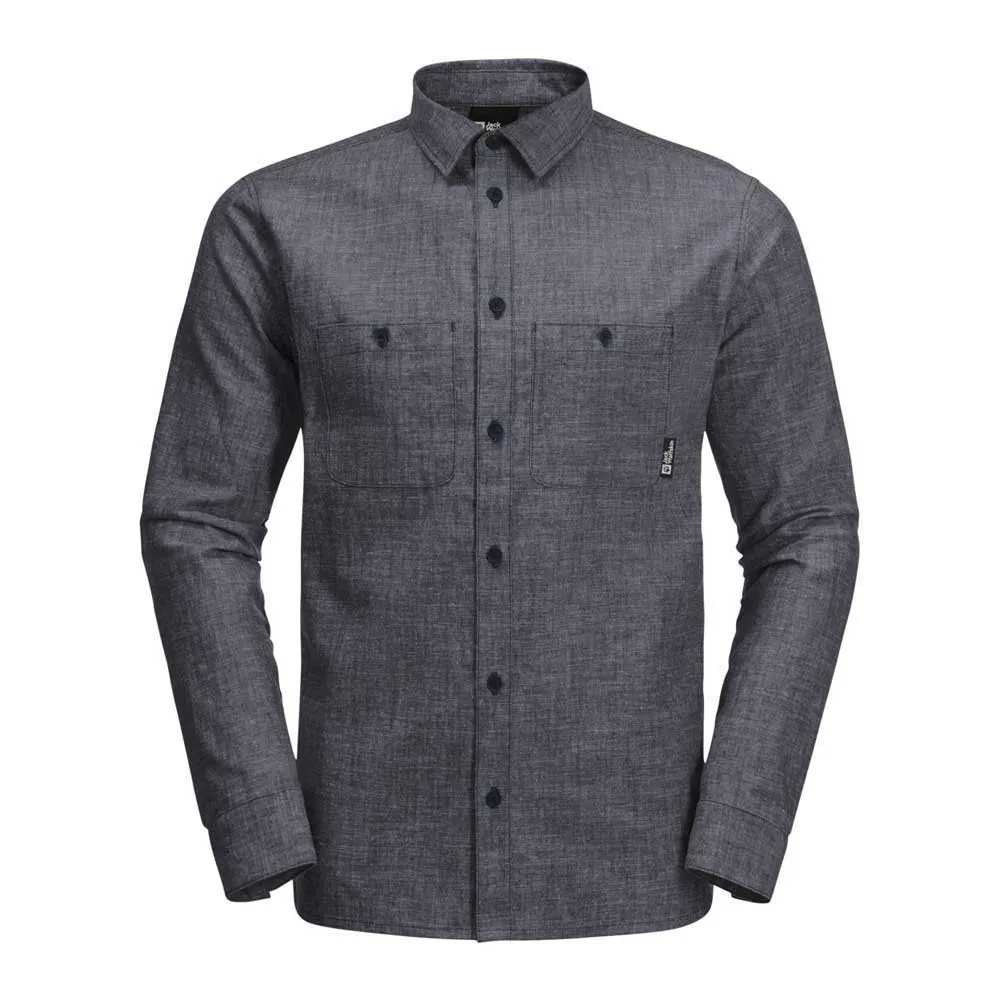 Jack Wolfskin Sandroute Langarmhemd, Night blue