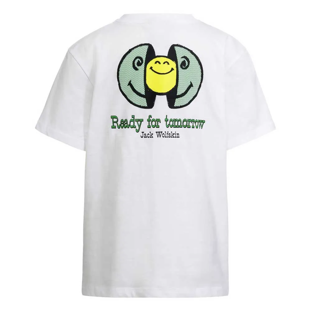 Jack Wolfskin Smileyworld Kurzarm-t-shirt, White, 128cm