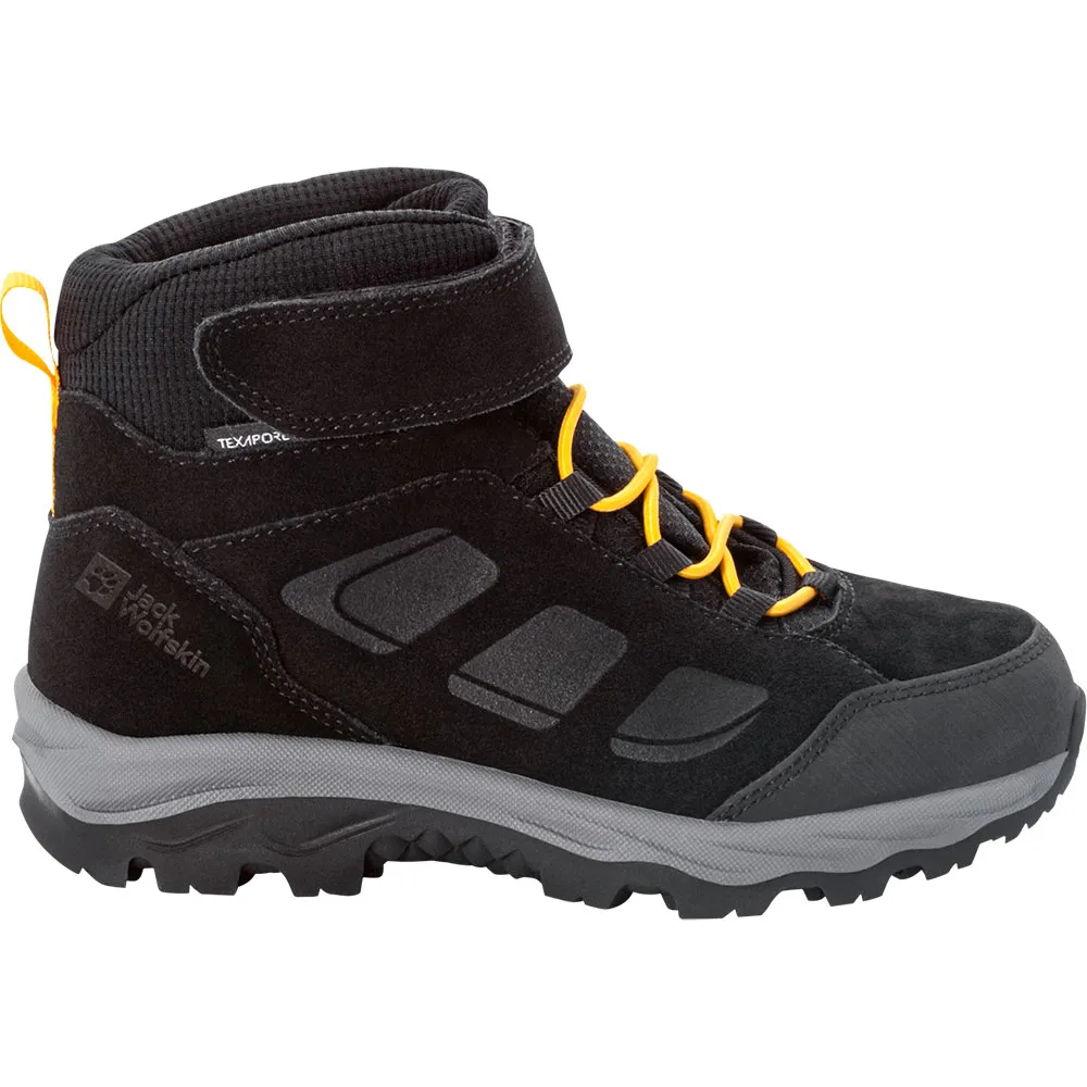 Jack Wolfskin Vojo Lt Texapore Mid Wanderstiefel, Black / burly yellow xt, EU 31