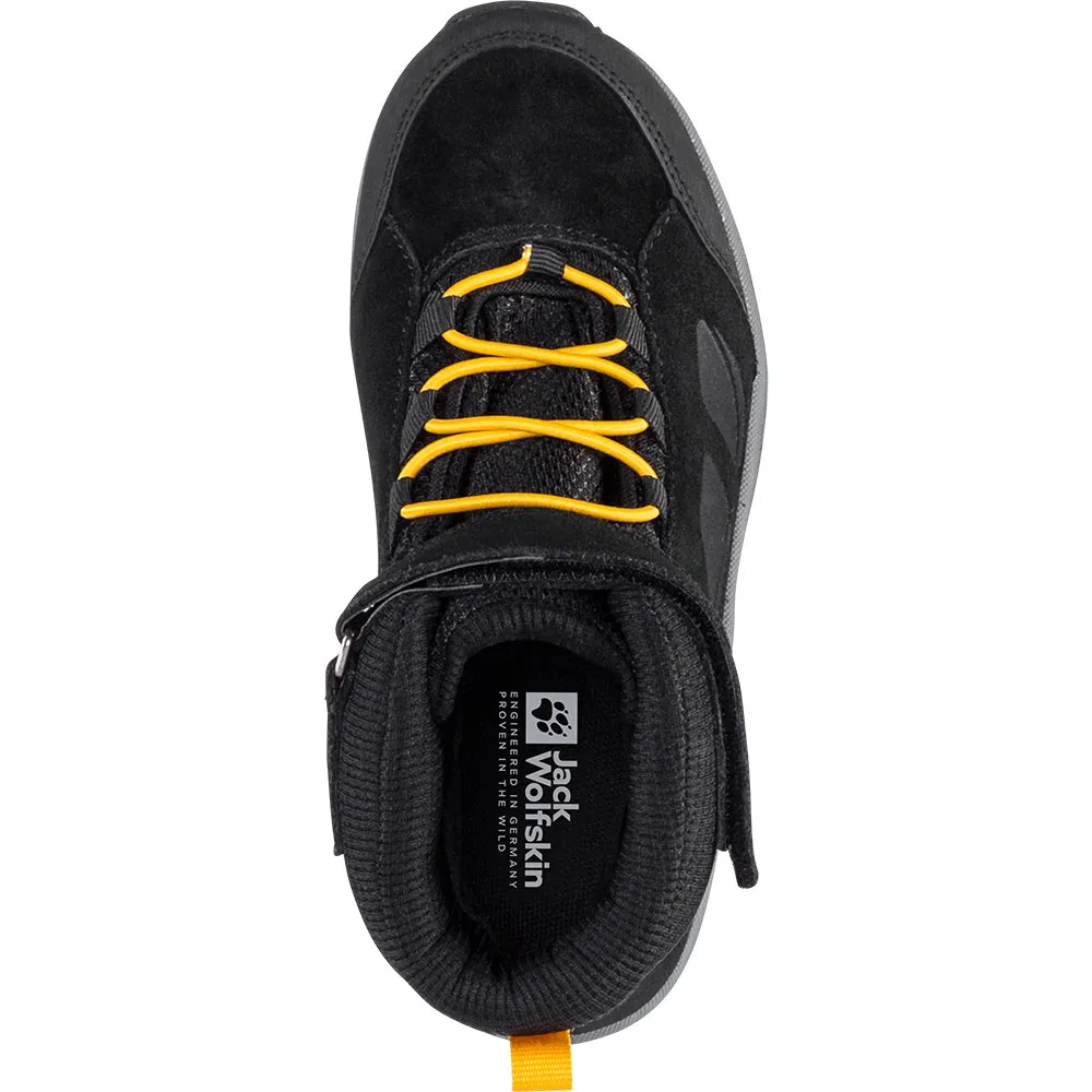 Jack Wolfskin Vojo Lt Texapore Mid Wanderstiefel, Black / burly yellow xt, EU 31