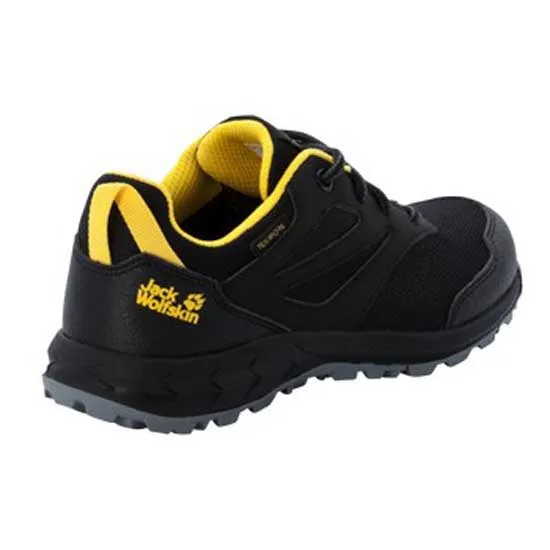 Jack Wolfskin Woodland Texapore Low Wanderschuhe, Black / burly yellow xt, EU 34 Jack Wolfskin Woodland Texapore Low Wanderschuhe, Black / burly yellow xt, EU 34