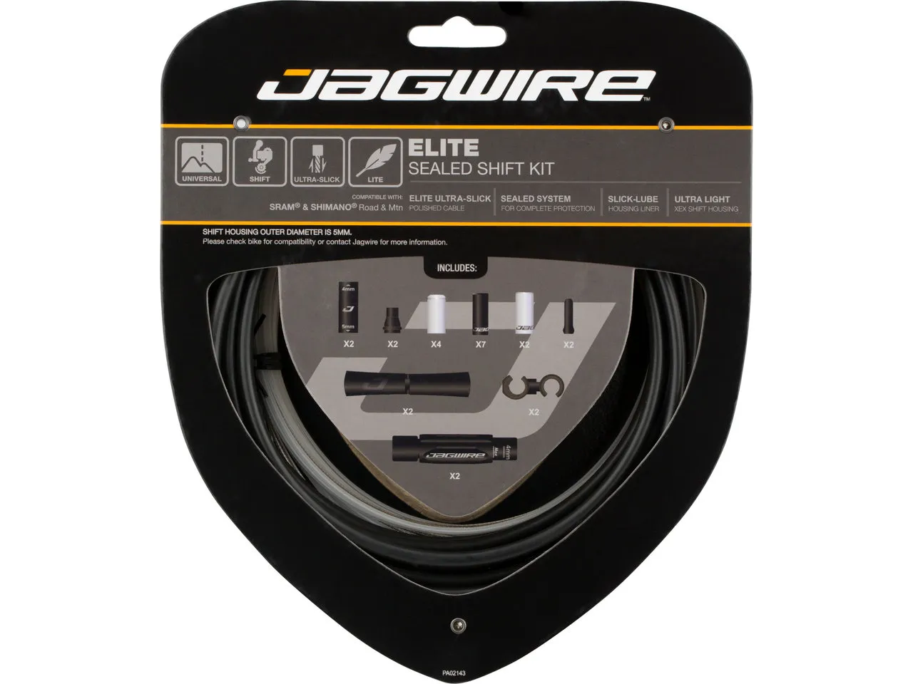 Jagwire 2X Elite Sealed Schaltzugset Jagwire 2X Elite Sealed Schaltzugset