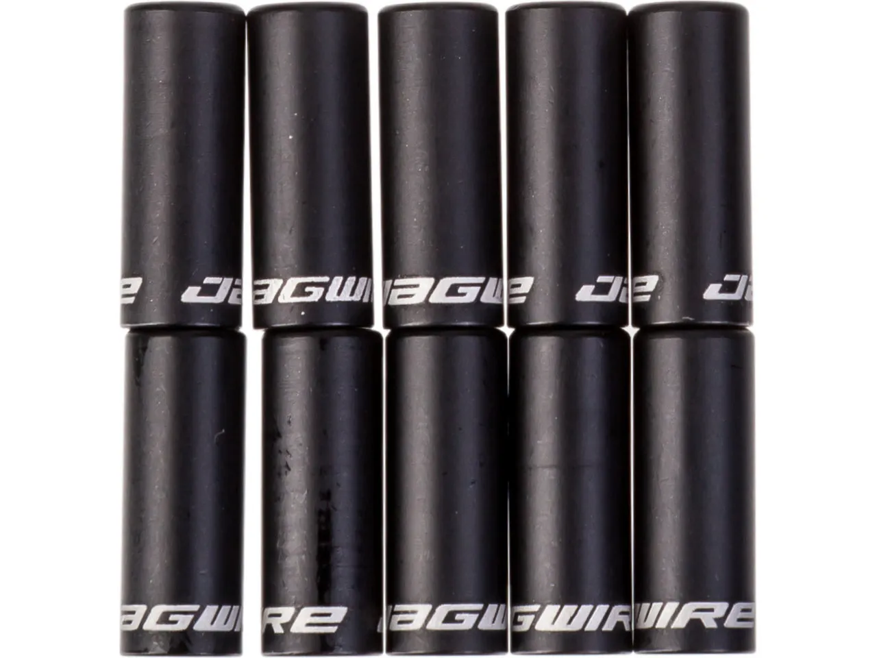 Jagwire Aluminium-Endkappen für Schaltzugaußenhülle gedichtet, Black, 4mm