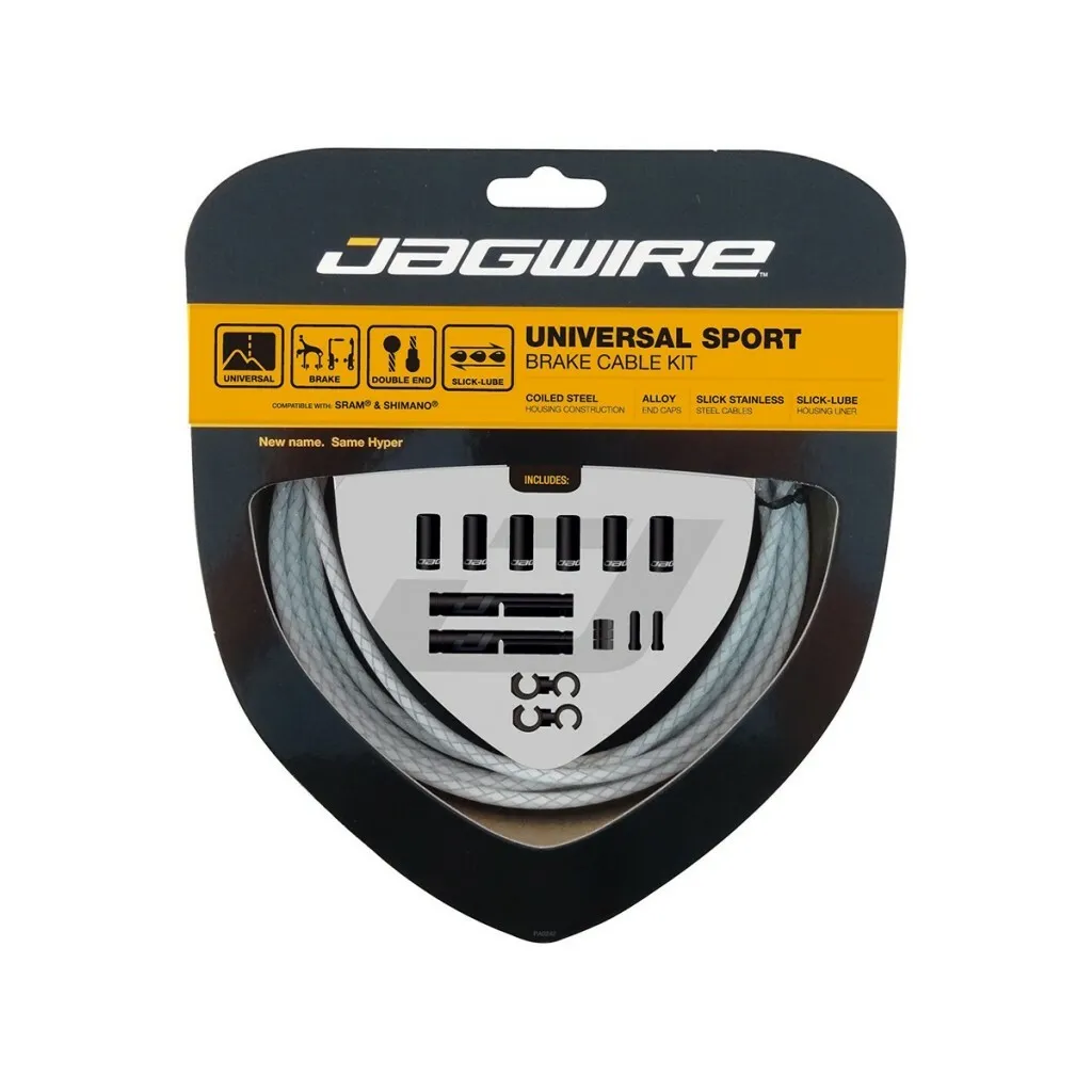 Jagwire Bremskabel-Set Universal Sport -Braided White Unisex, weiß, TU