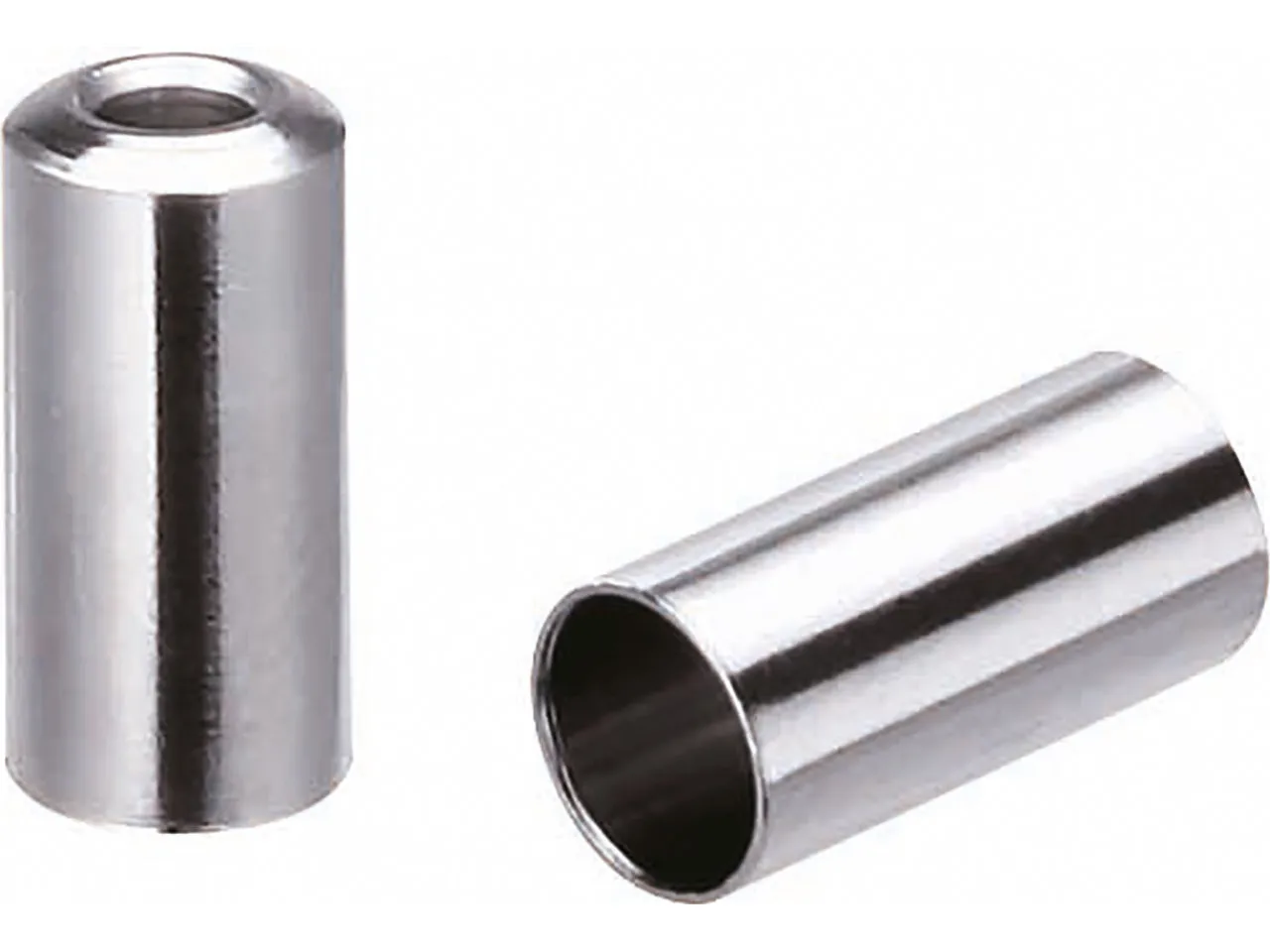 Jagwire Messing-Endkappen für Sealed Liner Schaltung, Silver, 5mm