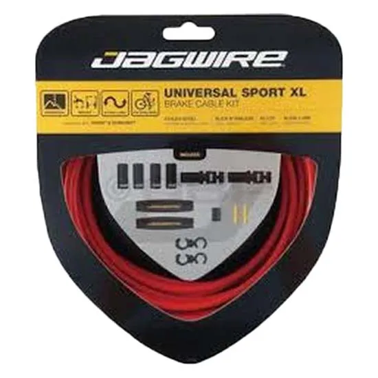 Jagwire Sport Xl Sram/shimano/campagnolo Bremskabel-kit, Red, One Size