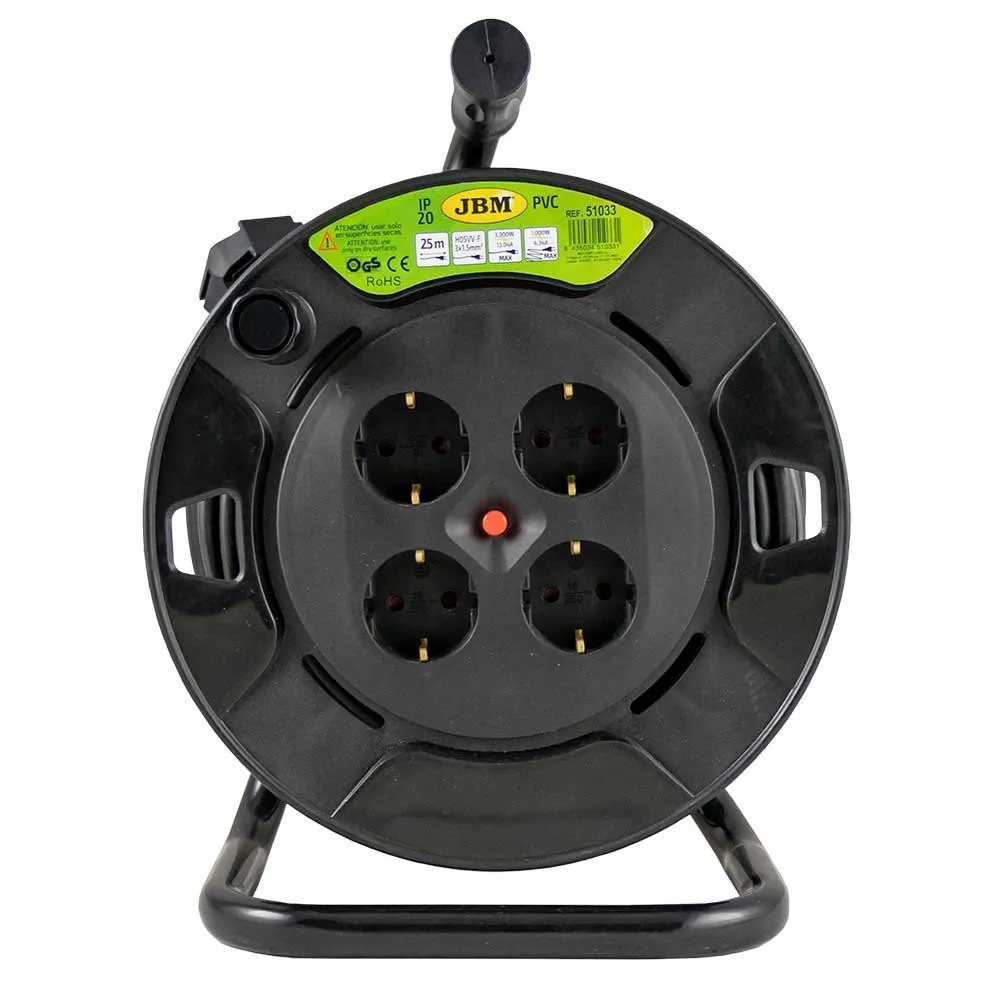 Jbm Electrical 25 M Kabeltrommel, Black, One Size Jbm Electrical 25 M Kabeltrommel, Black, One Size