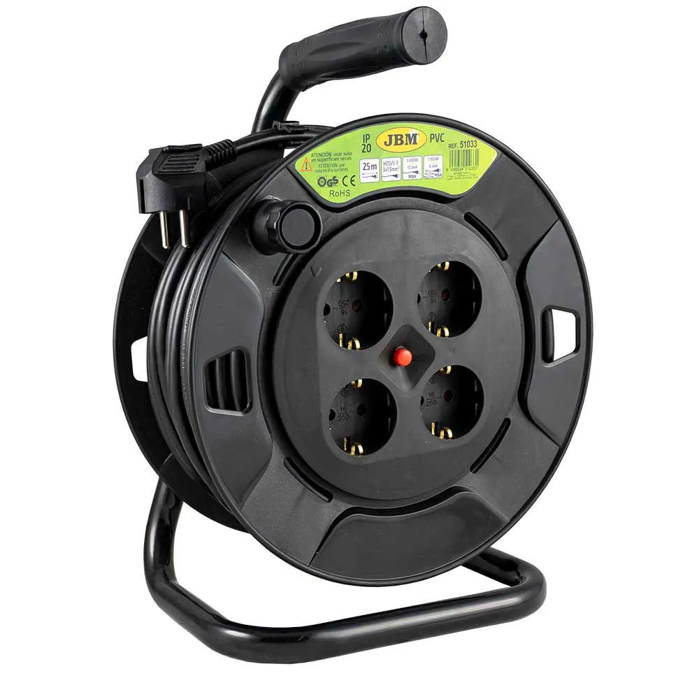 Jbm Electrical 25 M Kabeltrommel, Black, One Size Jbm Electrical 25 M Kabeltrommel, Black, One Size