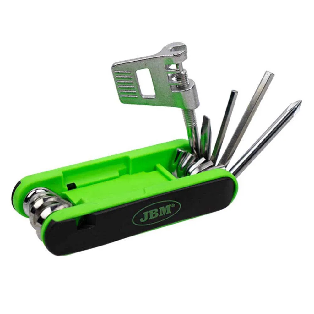 Jbm Multifunktionswerkzeug Für Fahrradreparatur, Black / green, One Size Jbm Multifunktionswerkzeug Für Fahrradreparatur, Black / green, One Size