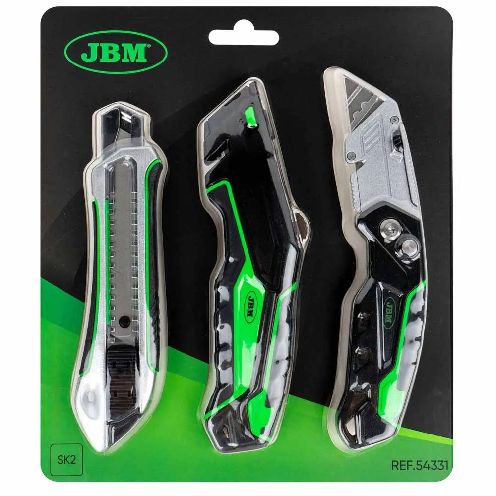 Jbm Set Mit 3 Professionellen Schneidern, Black / green, One Size Jbm Set Mit 3 Professionellen Schneidern, Black / green, One Size