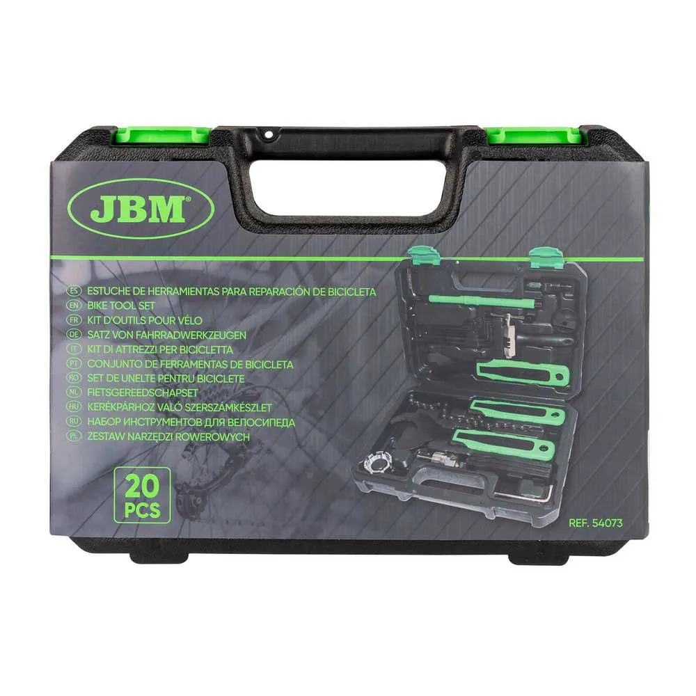 Jbm Werkzeugkoffer Für Fahrradreparatur 20 Stücke, Black / green, One Size Jbm Werkzeugkoffer Für Fahrradreparatur 20 Stücke, Black / green, One Size
