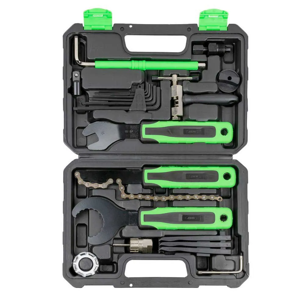 Jbm Werkzeugkoffer Für Fahrradreparatur 20 Stücke, Black / green, One Size Jbm Werkzeugkoffer Für Fahrradreparatur 20 Stücke, Black / green, One Size