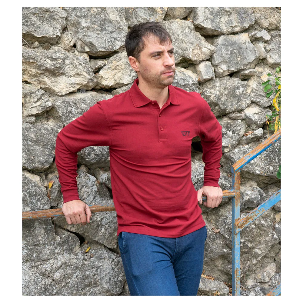 Jeanstrack Amberes Langarm-polo