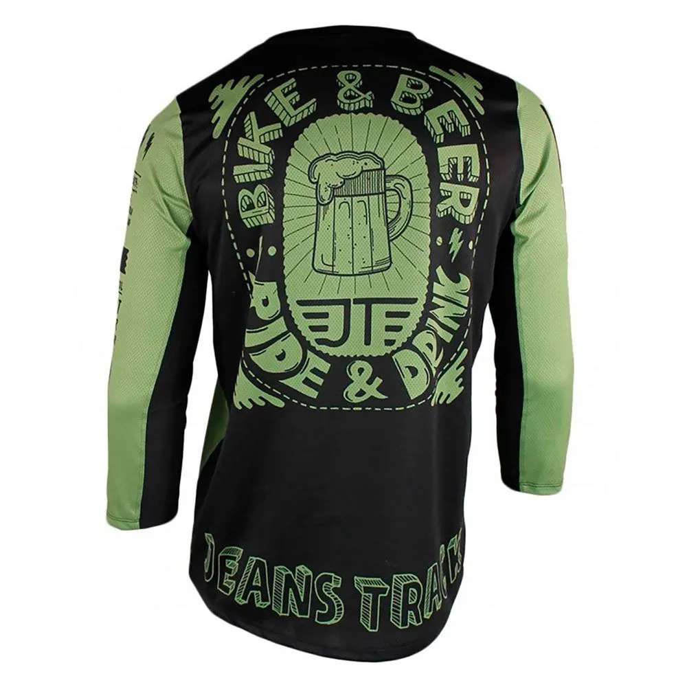 Jeanstrack Bike & Beer 3/4-arm T-shirt, Green, XXL Jeanstrack Bike & Beer 3/4-arm T-shirt, Green, XXL