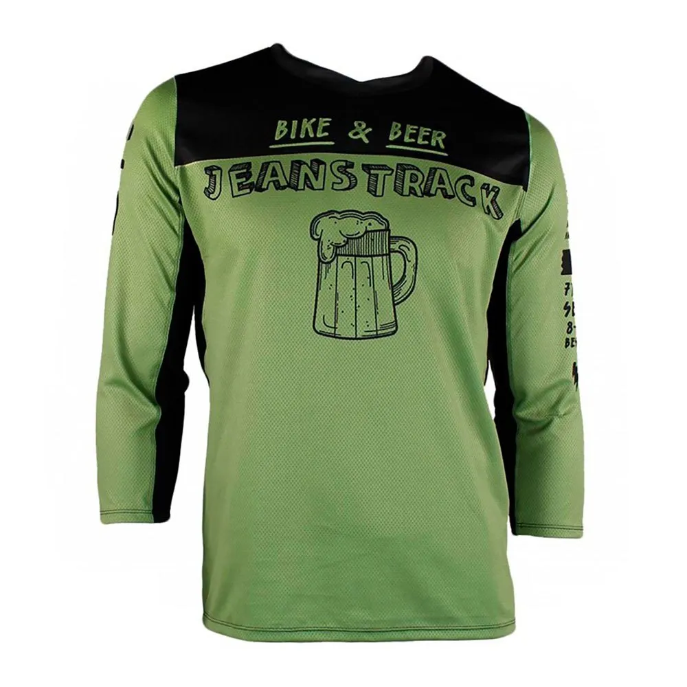 Jeanstrack Bike & Beer 3/4-arm T-shirt, Green, XXL Jeanstrack Bike & Beer 3/4-arm T-shirt, Green, XXL