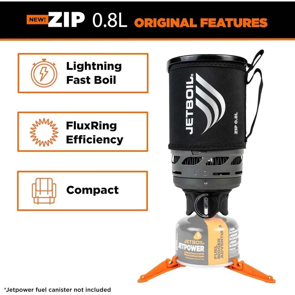 Jetboil Zip 0.8l Campingkocher, Carbon, One Size Jetboil Zip 0.8l Campingkocher, Carbon, One Size